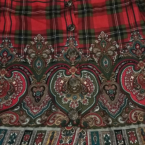 Vintage 80s 90s Cropped Tartan And Baroque Blazer - Picture 4 of 8